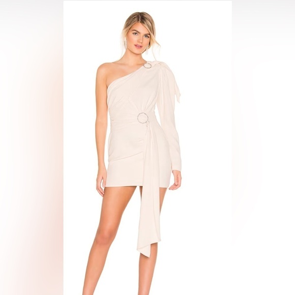 RONNY KOBO  Rema One Shoulder  Dress in Cream Sz L - Picture 2 of 6